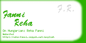 fanni reha business card